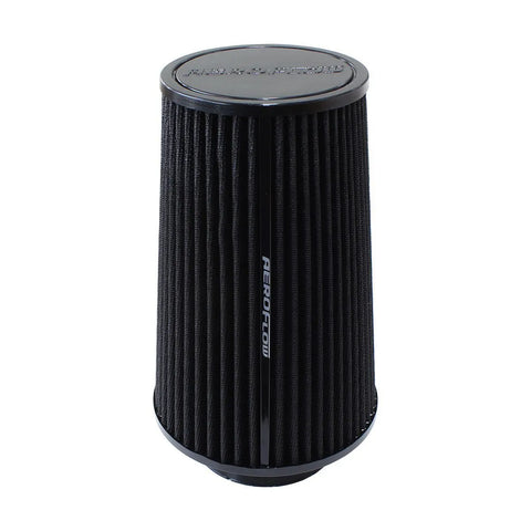 Aeroflow 3 1/2" Clamp-On Tapered Filter - 4.6" - 6.1" O.D, 9.1" High - Black