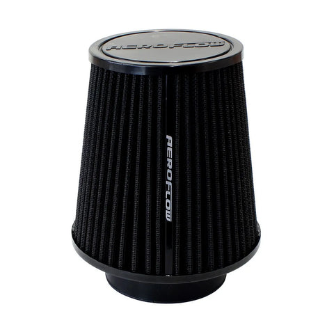Aeroflow 3 1/2"" Clamp-On Tapered Filter - 4.6" - 6.1" O.D, 6.1" High - Black