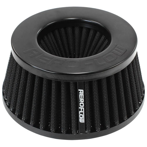 Aeroflow Black Inverted Tapered Filter - 5.25-6 O.D - 2.55" High - 4"
