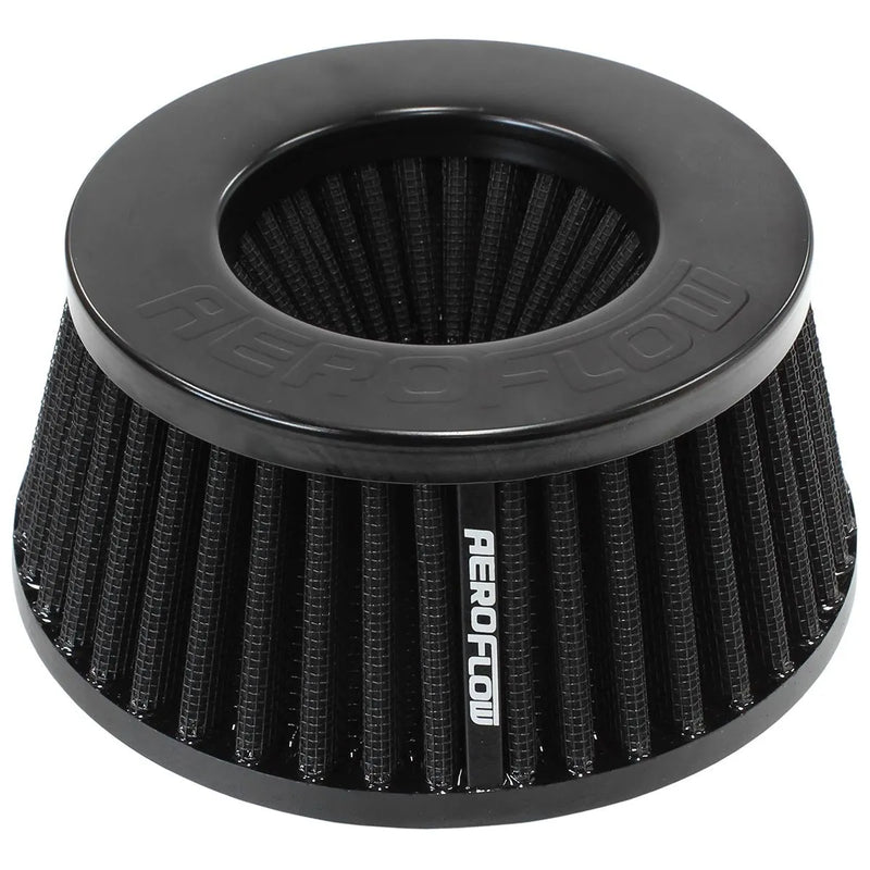 Aeroflow Black Inverted Tapered Filter - 5.25-6 O.D - 2.55" High - 4"