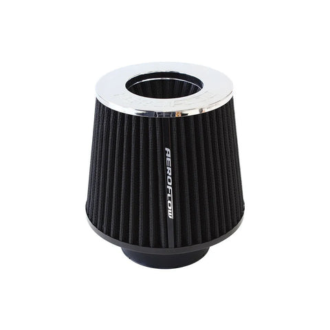 Aeroflow Clamp-On Tapered Inverted Filter - Chrome - 3", 5.25-6AN OD, 5"