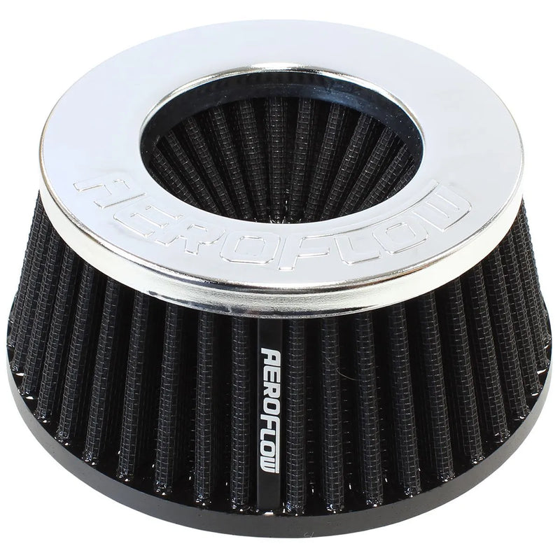 Aeroflow Chrome Inverted Tapered Filter - 5.25-6 O.D - 2.55" High - 4"