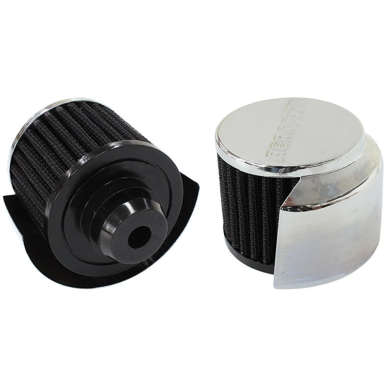 Aeroflow AF2871-1516 1/2" Push In Breather w/Shield 3"