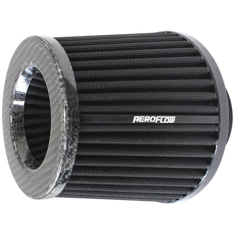 Aeroflow 3" Tapered Clamp-On Filter 5.25-6AN O.D, 5 High - Carbon