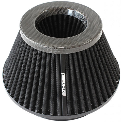 Aeroflow Tapered Clamp-On Filter - Carbon - 5.25-6AN OD, 5" High