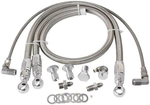 Aeroflow Turbo Oil & Water Feed Line Kit (RB20/RB25) — fits Nissan Skyline R32 Gts