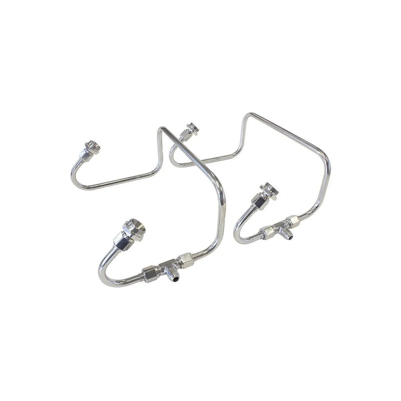 Aeroflow Dual Inlet Fuel Line Kit - Stainless (Holley 4150)