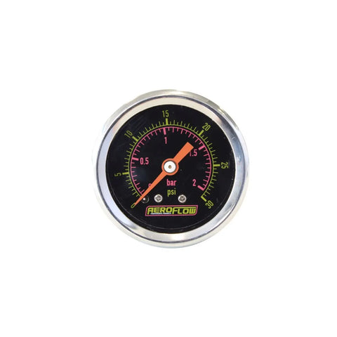Aeroflow 1.5" 0-30 PSI Pressure Gauge