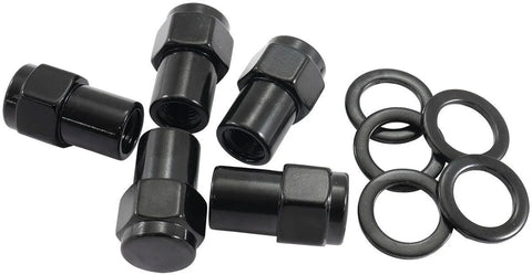Aeroflow 0.550" Shank Closed Black Wheel Nuts - M12 x 1.25mm
