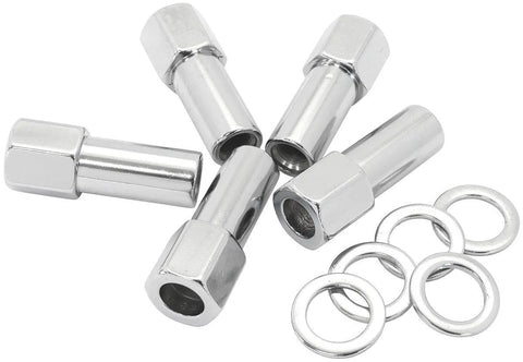 Aeroflow 1.380" Shank Open Chrome Wheel Nuts - M14 x 1.50mm