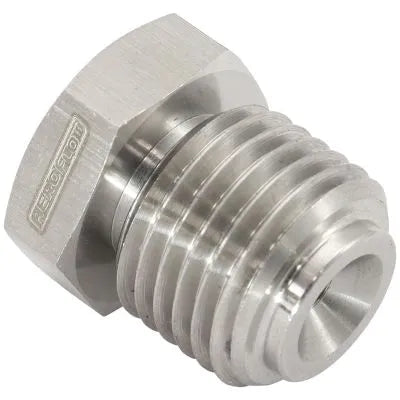 Aeroflow AF349-06 Stainless Steel Inverted Flare Hex Port