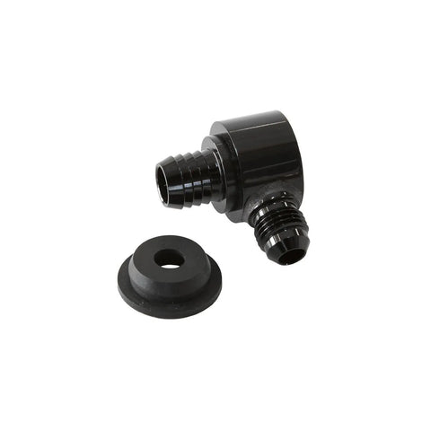 Aeroflow Billet Brake Booster Valve - 21mm / 13/16" Hole To -6AN - Black