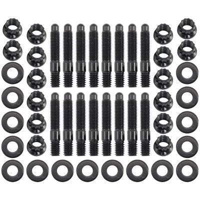 Aeroflow Universal Valve Cover Stud Kit 1/4-20" OAL 1.50" Black Finish - 20 Pack