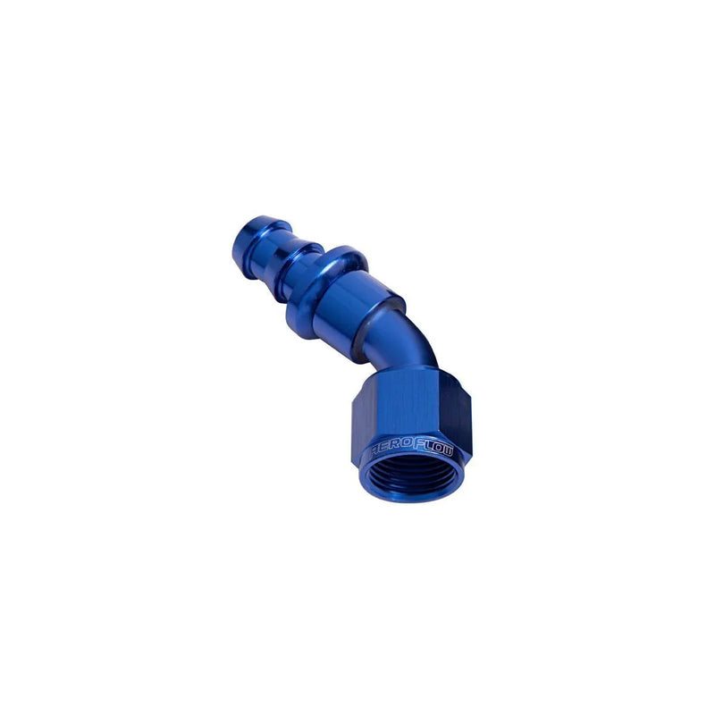Aeroflow AF402-06X 400 Series Push Lok 45 Deg Hose End