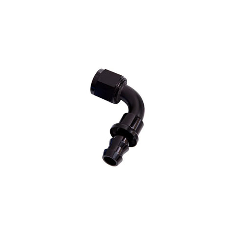 Aeroflow 400 Series Push Lok 90 Deg Hose End -10AN - Black