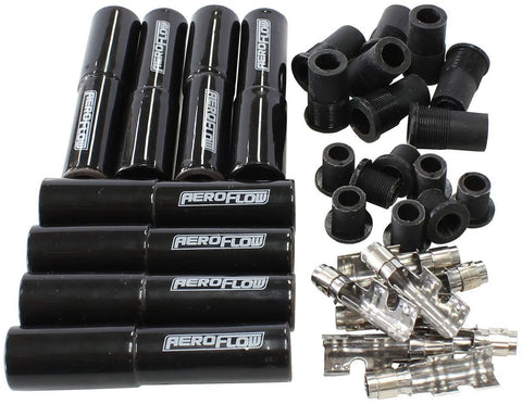 Aeroflow Xpro Ceramic Straight Boot & Terminal Kit - 8 Pack