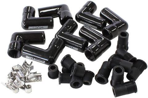 Aeroflow Xpro Ceramic 90° Boot & Terminal Kit - 8 Pack