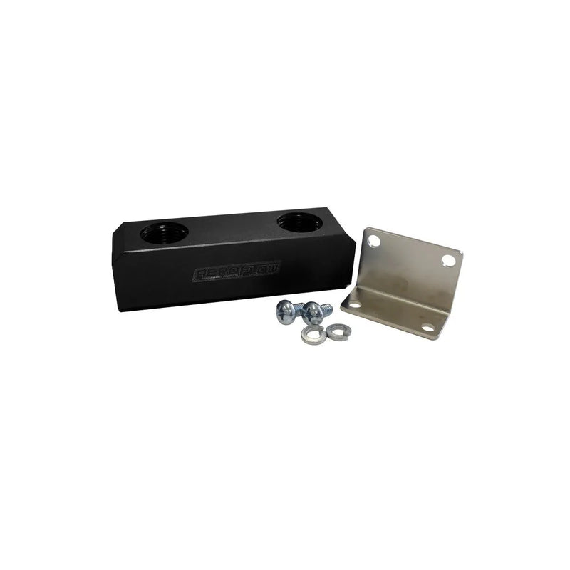 Aeroflow Billet Log Type Fuel Block -10ORB - Black