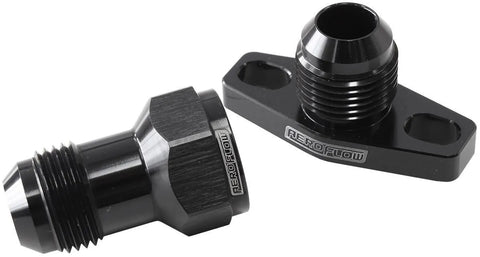 Aeroflow Turbo Drain Adapter -10AN Fitting Black