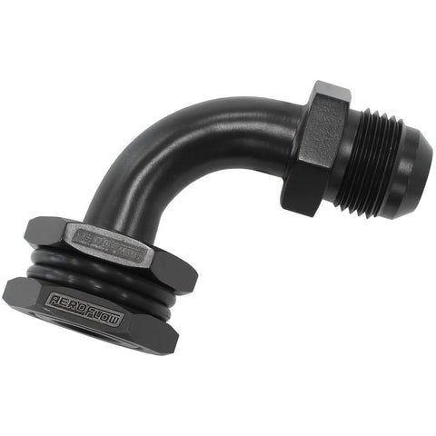 Aeroflow Turbo Drain Bulkhead - 90 Deg with 10AN Male