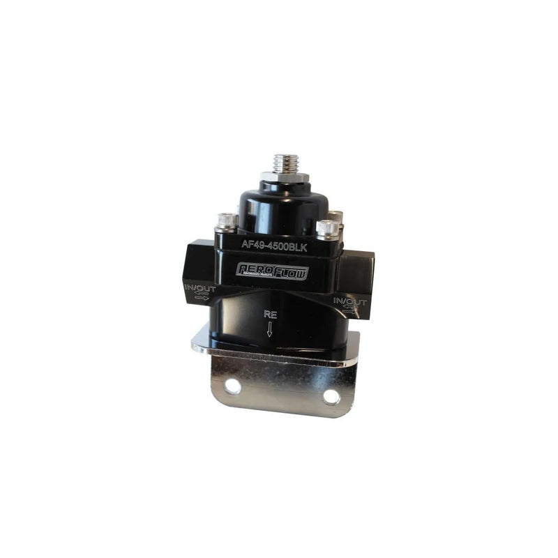 Aeroflow 4.5-9 PSI Bypass Fuel Pressure Regulator 9.5mm NPT - Black