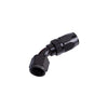 Aeroflow Cutter Swivel 45 Deg Alloy Hose End -6AN - Black