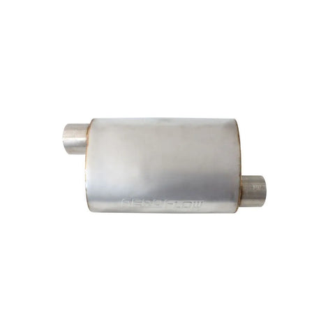 Aeroflow Stainless Steel Offset/Offset Muffler - L 13.75" x W 9.45" x H 5.3",