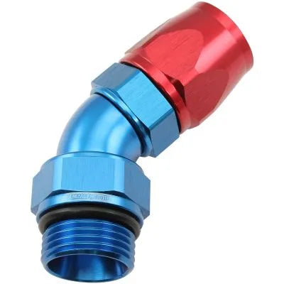 Aeroflow AF582-12-12D-XPX ORB Taper Swivel 45° Hose End