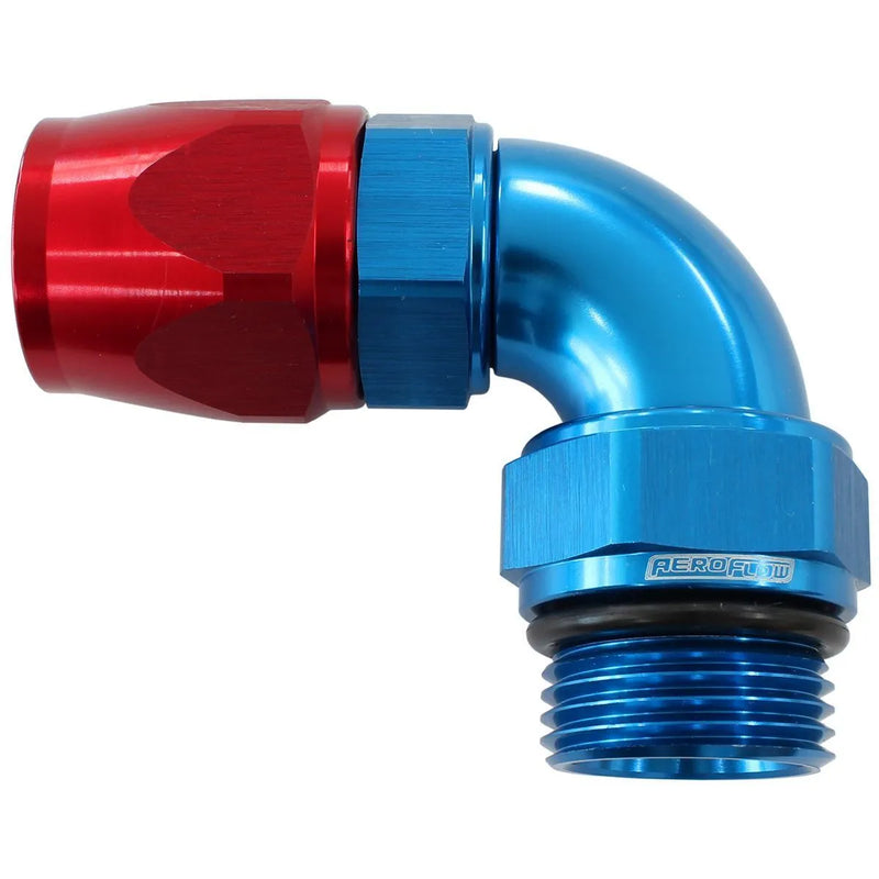 Aeroflow AF583-06-06DX 90 Deg Male End -6ORB to -6AN