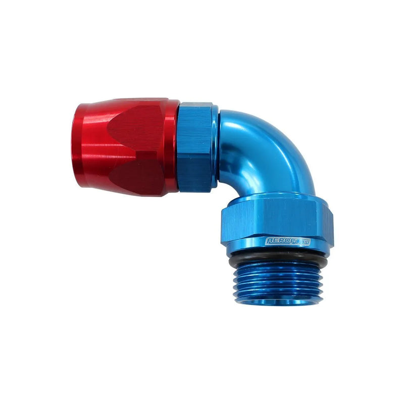 Aeroflow AF583-08-08DX 90 Deg Male End -8ORB to -8AN