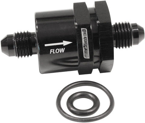 Aeroflow Inline Check Valve -4AN Black