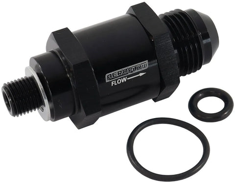 Aeroflow EFI Fuel Pump Check Valve -8AN M10 x 1.00mm - Black