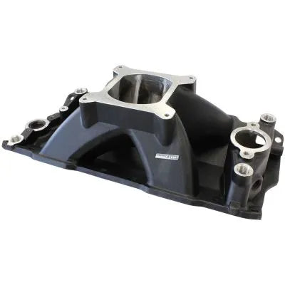 Aeroflow Hi-Rise Single Plane Intake Manifold (SB Chevy) - Black Finish — fits Chevrolet Camaro Gen 1