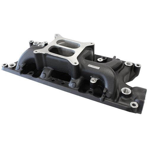 Aeroflow SB Ford 289-302 Windsor Air Gap Dual Plane Intake Manifold, Black Finish AF6210-2001