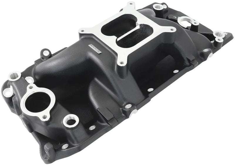 Aeroflow AF6211-1001 Air Gap Dual Plane Intake Manifold - Black Finish (BB Chev)