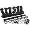 Aeroflow Intake Manifold -8ORB Fuel Rails Suit 14mm 3/4" Length Fuel Injectors (Falcon FG Barra) - Black Finish