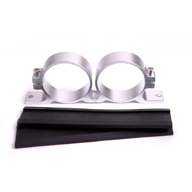Aeroflow Dual Billet Fuel Pump Bracket - Silver