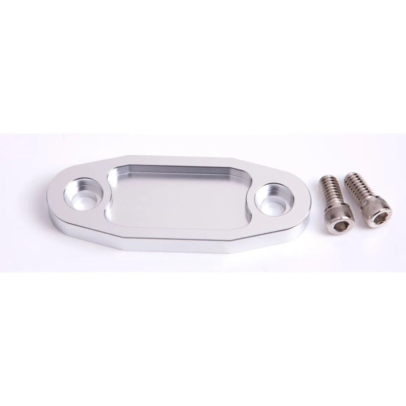 Aeroflow Billet Fuel Pump Block Off - Silver (302-351C)