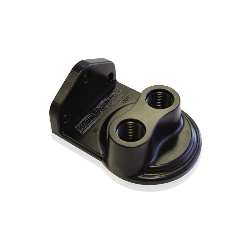 Aeroflow AF64-2075 Billet Remote Oil Filter Head -8 ORB