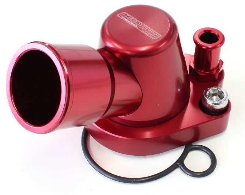 Aeroflow Billet Thermostat Housing - Red (Holden 253-308)