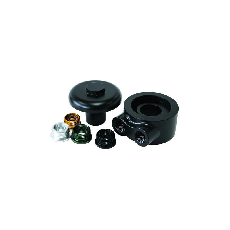 Aeroflow AF64-2098 90 Deg Oil Filter Adapter -8 ORB Ports