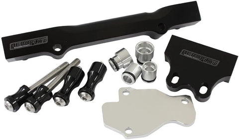 Aeroflow Billet EFI Fuel Rails - Black (Mazda 6/7)