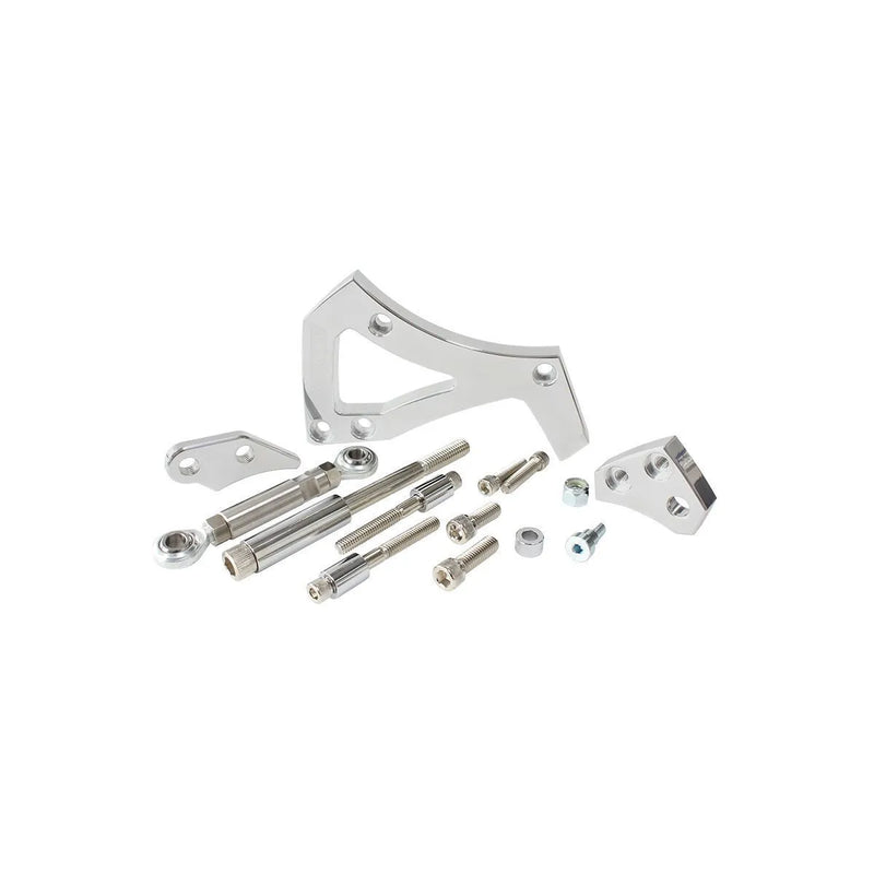Aeroflow Mid Mount Alternator Bracket - Polished (Ford 302-351C - Driver Side)
