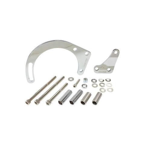 Aeroflow Low Mount Alternator Bracket - Chrome (SB Chevrolet) — fits Chevrolet Camaro Gen 1