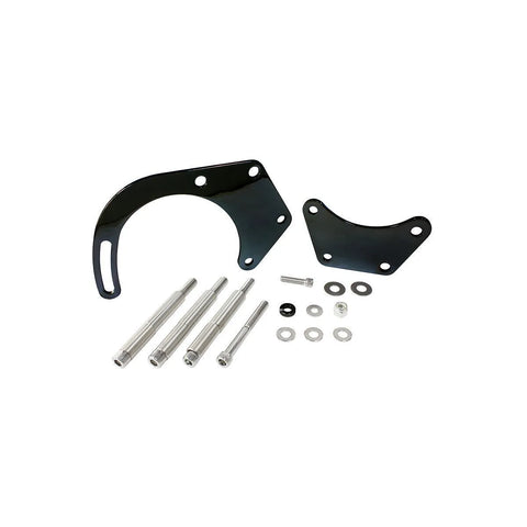 Aeroflow Low Mount Alternator Bracket - Black (BB Chevrolet - Long) — fits Chevrolet Camaro Gen 1