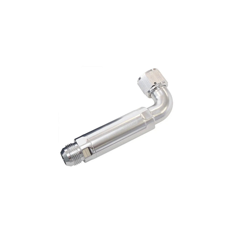 Aeroflow 90 Deg In-Line Scavenge Filter -12AN - Silver