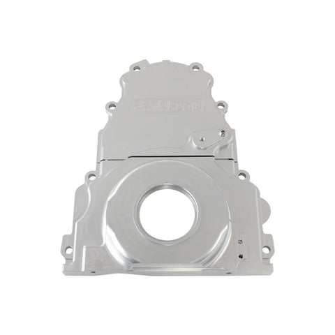 Aeroflow Billet 2 Piece Timing Cover - Silver (Holden/Chev LS)