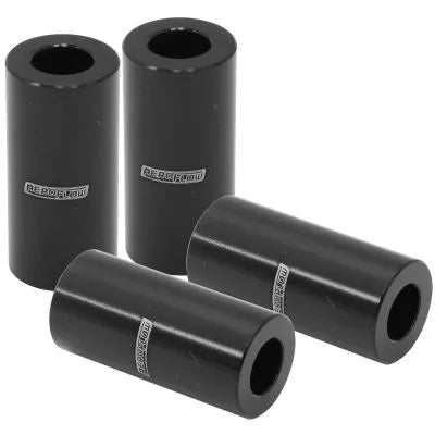 Aeroflow Billet Aluminium Bolt Spacers Black - M6 1/4" I.D 25mm OAL - 4 Pack