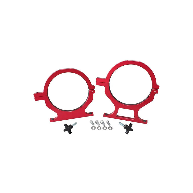 Aeroflow Billet Nitrous Bottle Brackets - Red - 10lb & 15lb Bottles
