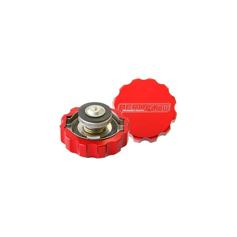Aeroflow 32mm Billet Radiator Cap with Billet Cover 1.1 Bar - Red